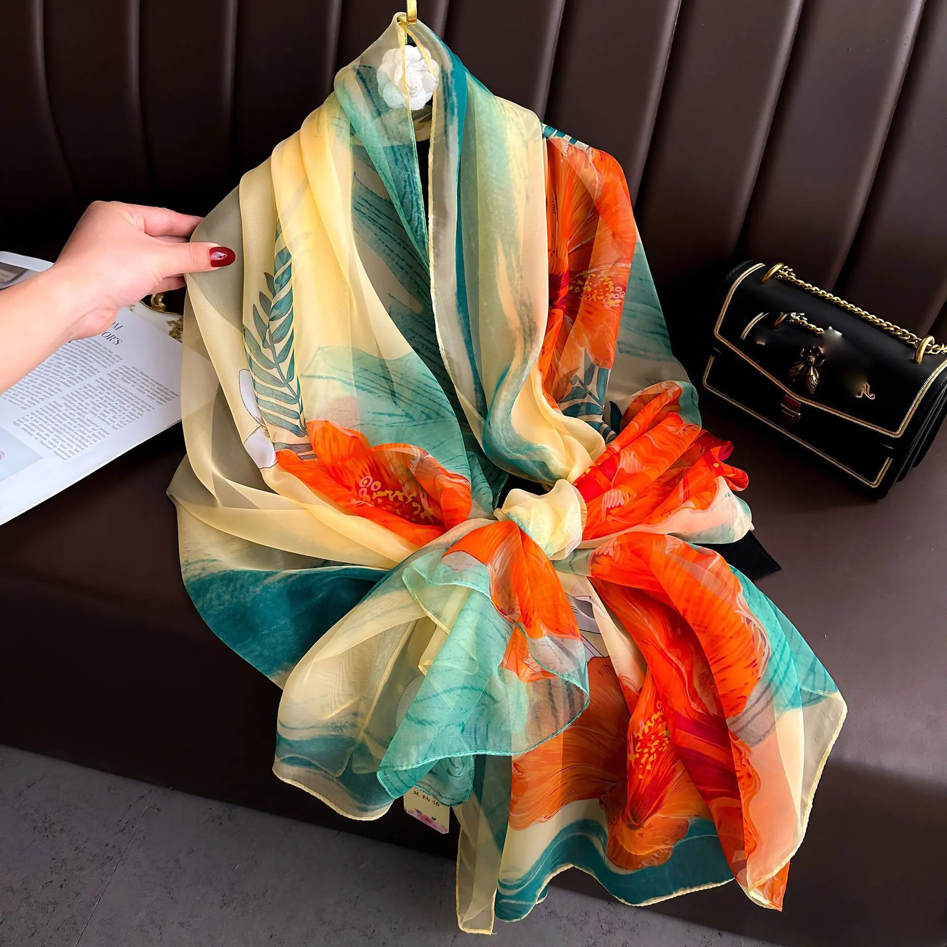 Pashmina Wrap Large - Silk Scarf Fashion Design Neck 2025