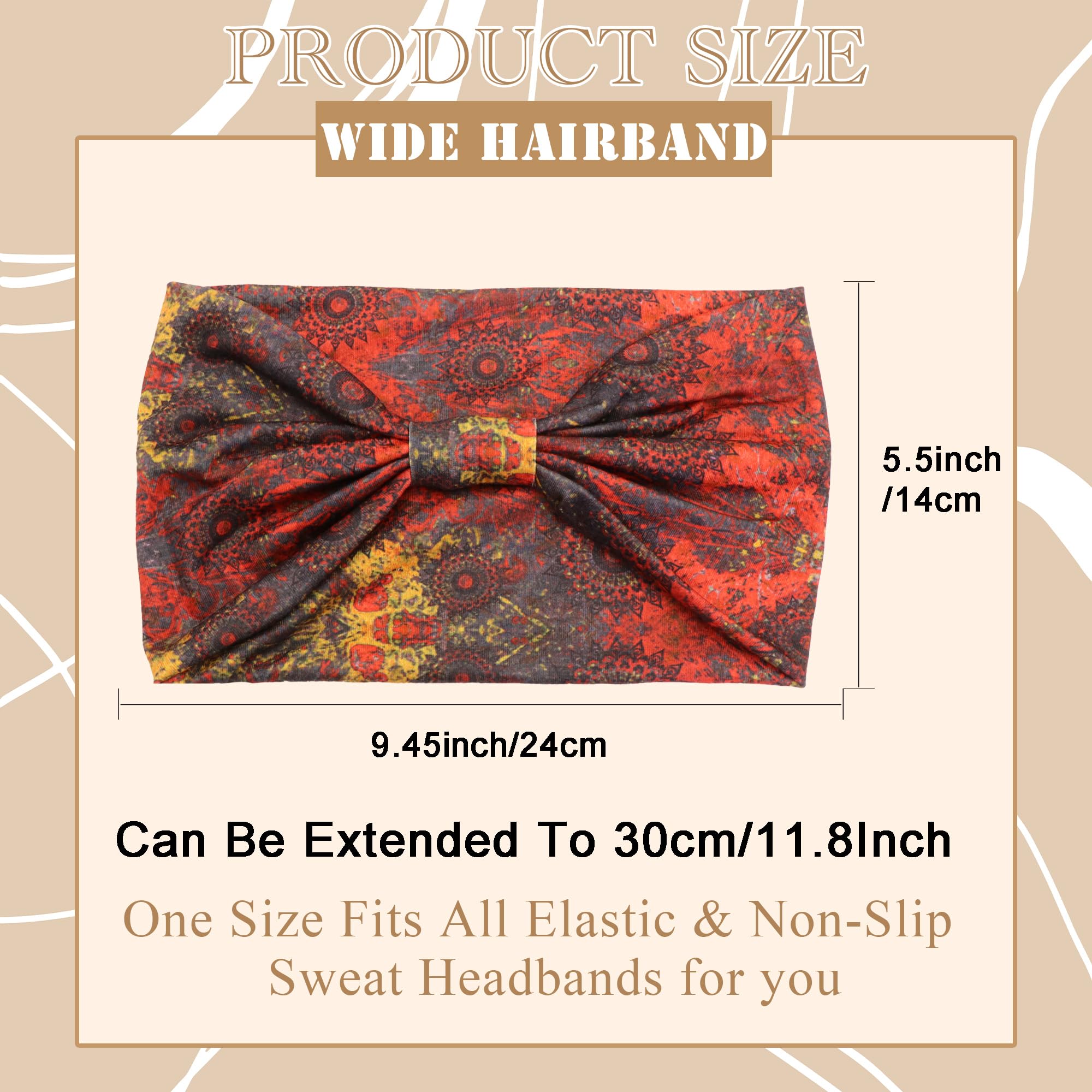 Boho Headbands for Women Knott - Bandana Cotton のレビューと価格