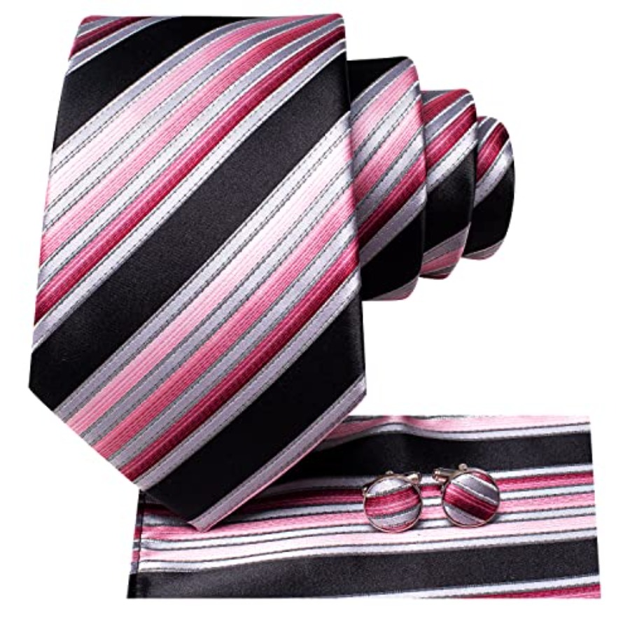 Men Ties Sets Silk Stripe Pais - Silk Tie Striped のレビューと価格