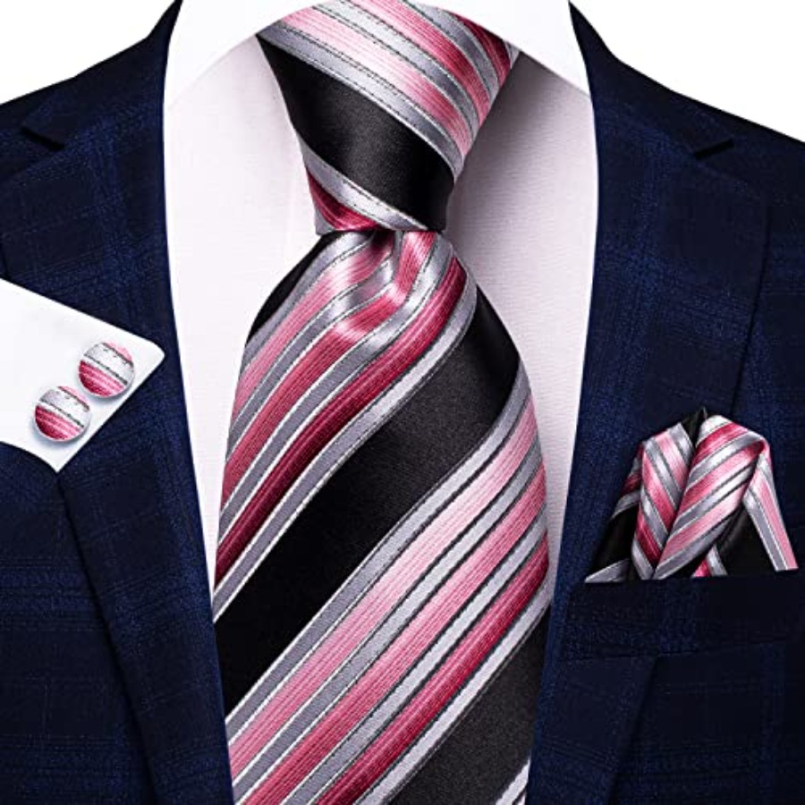 Men Ties Sets Silk Stripe Pais - Silk Tie Striped のレビューと価格