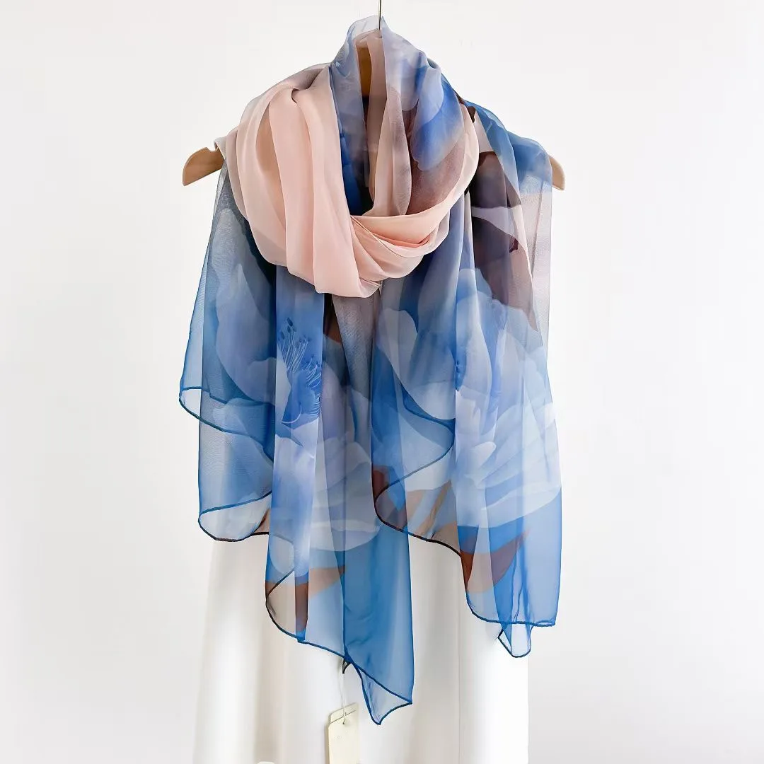 Silk Scarf Fashion Design Neck - Pashmina Wrap Large のレビューと価格