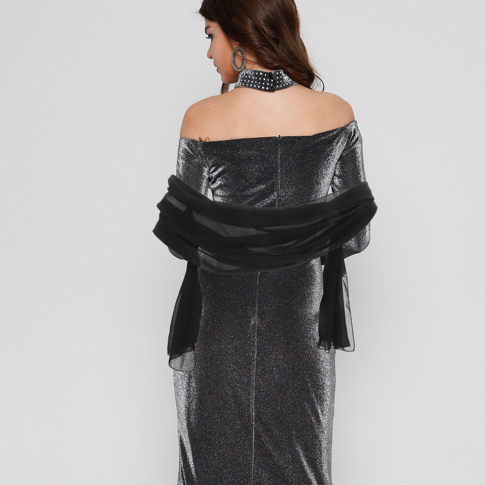 Chiffon Wedding Shawl 200x70cm - Stole Wedding Shawl のレビューと価格