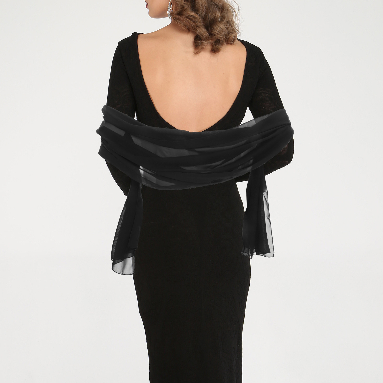 Chiffon Wedding Shawl 200x70cm - Stole Wedding Shawl のレビューと価格