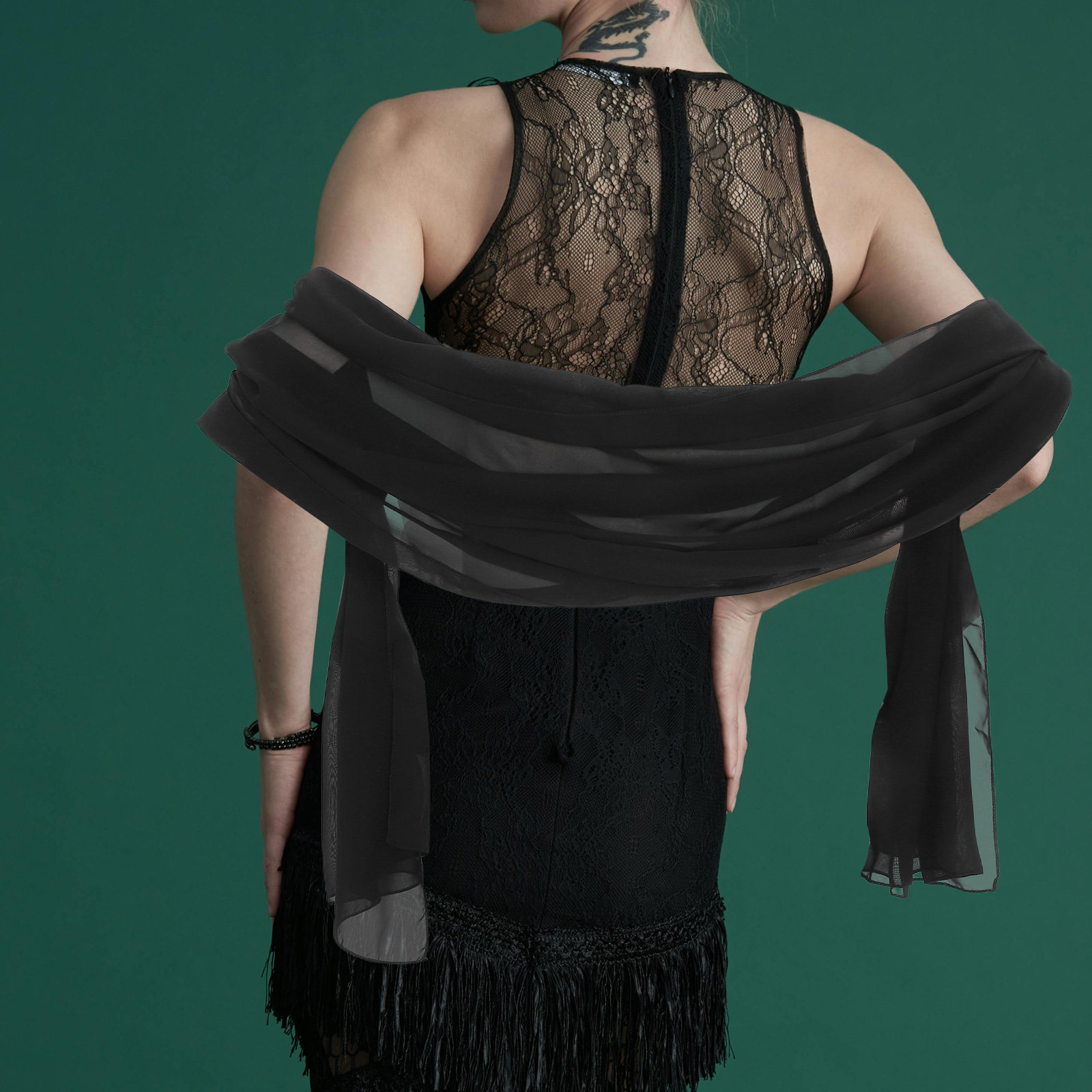 Chiffon Wedding Shawl 200x70cm - Stole Wedding Shawl のレビューと価格