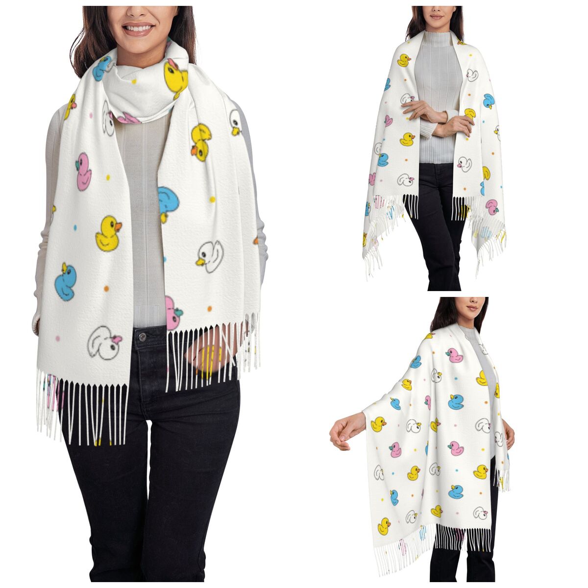 Women's Scarf with Tassel Cute - Pashmina Wrap Large のレビューと価格