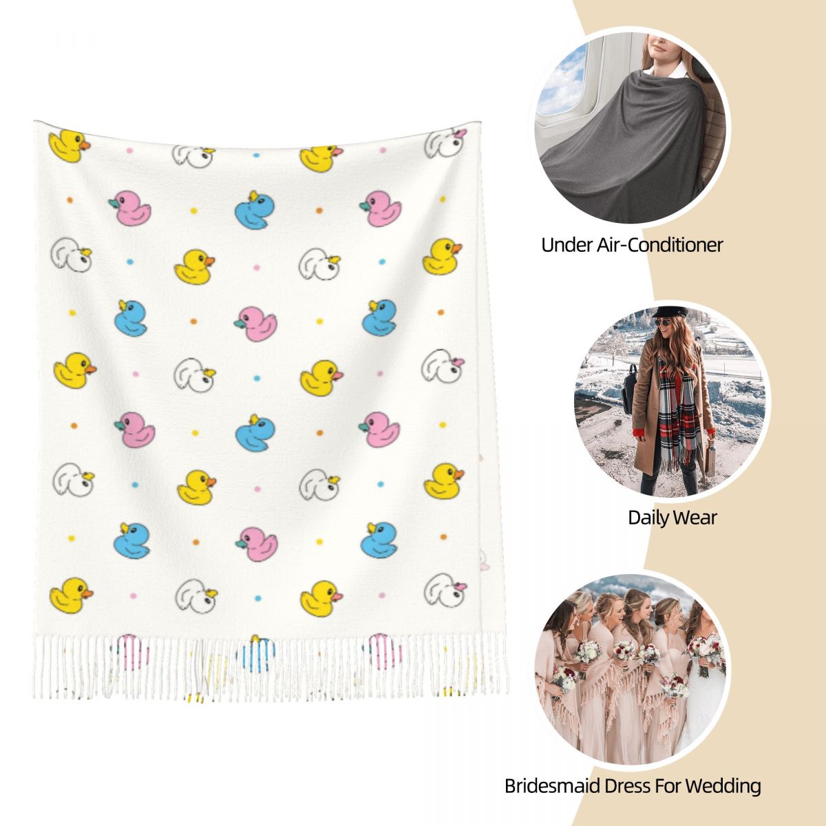 Women's Scarf with Tassel Cute - Pashmina Wrap Large のレビューと価格