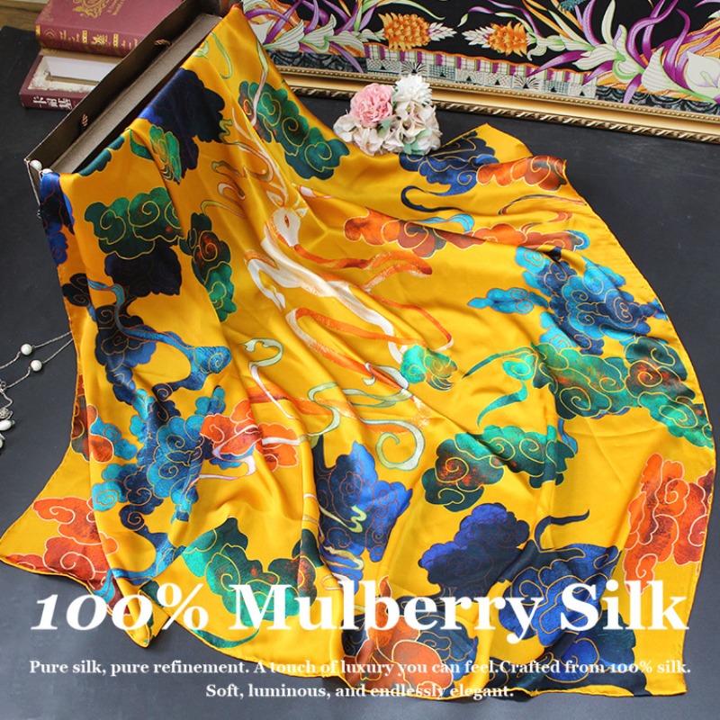 New Luxury 110x110cm Real Silk - Pashmina Wrap Large のレビューと価格