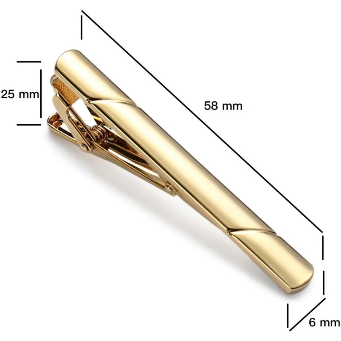 This men's polished metal tie  - Tie Bar Set Gift のレビューと価格