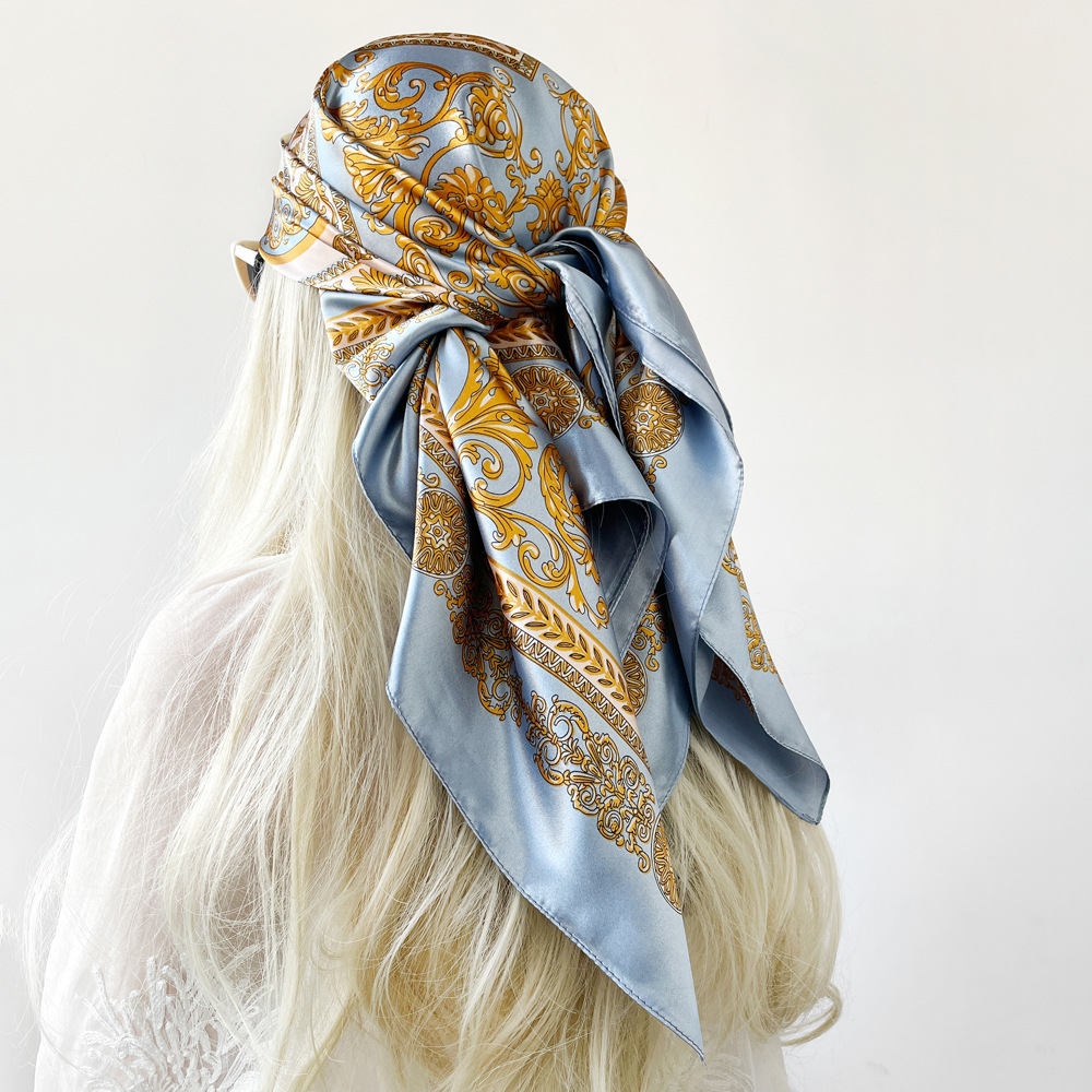 Silk Shawl Satin Square Scarf  - Scarf Silk Square のレビューと価格
