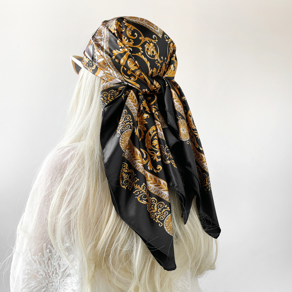 Silk Shawl Satin Square Scarf  - Scarf Silk Square のレビューと価格