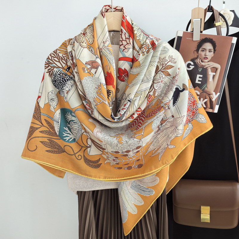 Double Sided Print Luxury Silk - Pashmina Wrap Large のレビューと価格