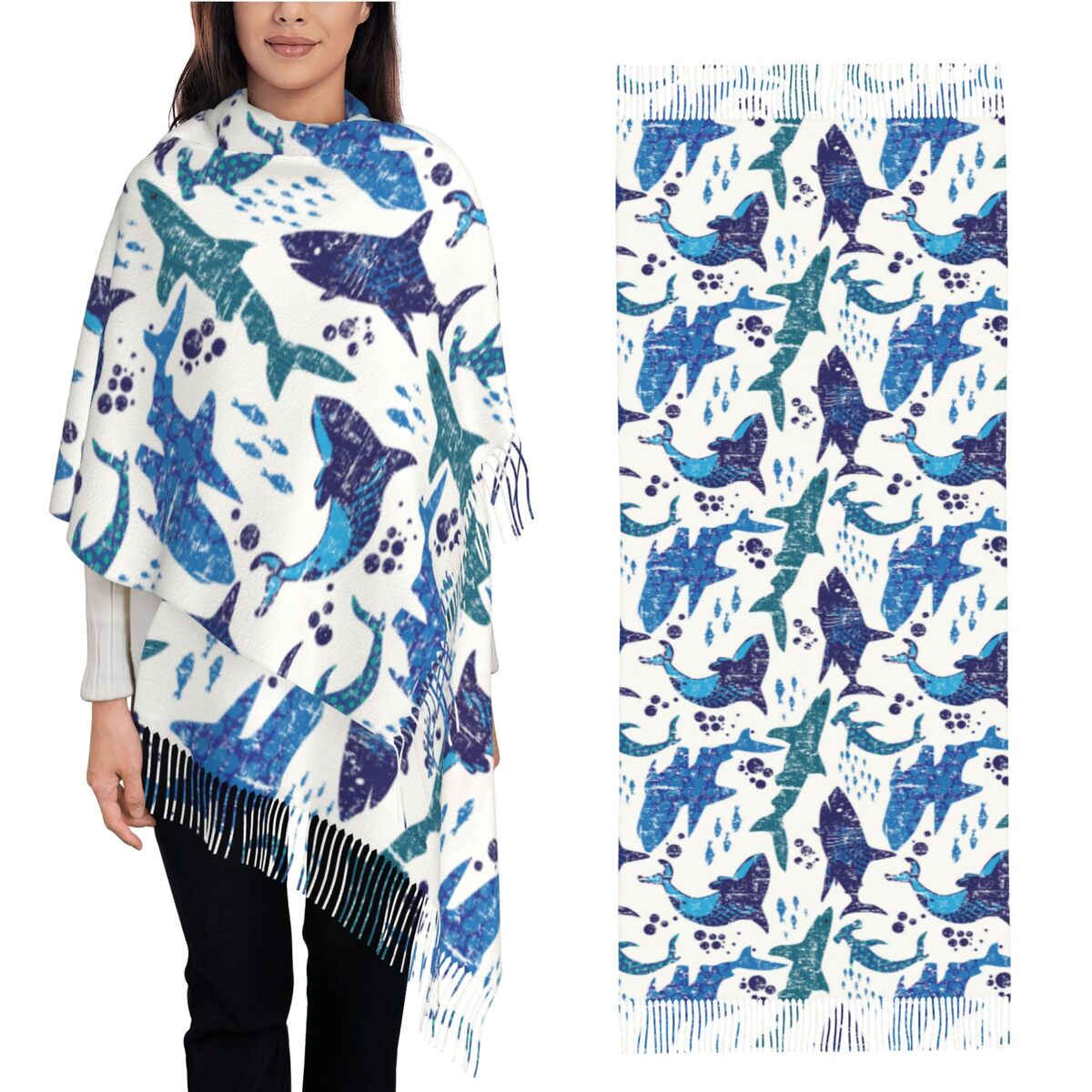 Shark Underwater World Ocean S - Pashmina Wrap Large のレビューと価格