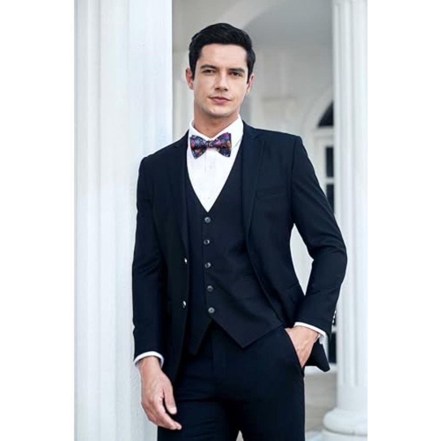 Bow Ties for Men Floral Bowtie - Pocket Square Set のレビューと価格