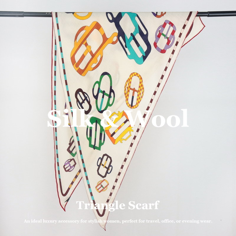 Silk Wool Scarf Large Triangle - Pashmina Wrap Large のレビューと価格