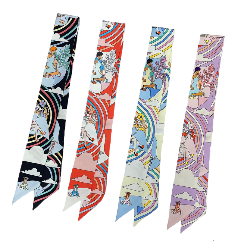 Women 100% Mulberry Silk Scarf - Ascot Neck Scarf のレビューと価格
