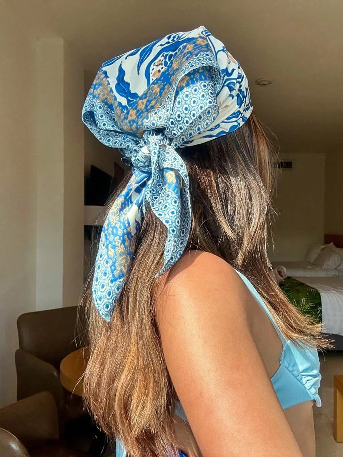 Luxury Brand Bohemia Print Squ - Scarf Silk Square のレビューと価格