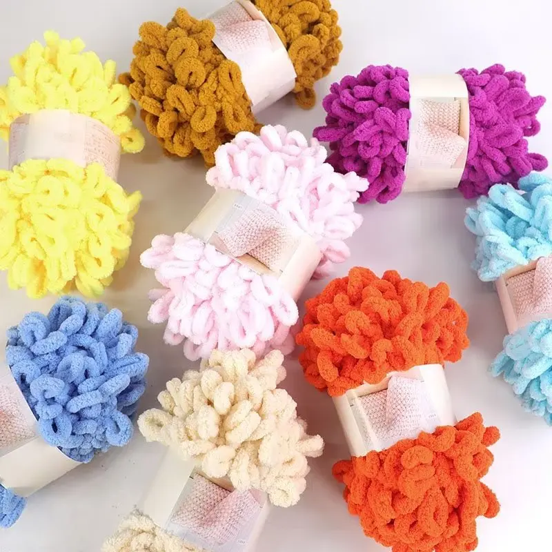100g/Ball Finger Loop Yarn Thr - Woven Scarf Blanket のレビューと価格
