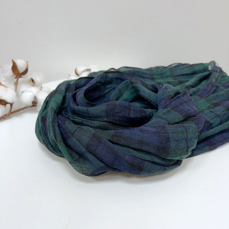 Retro Stripe 100% Linen scarf  - Ascot Neck Scarf のレビューと価格