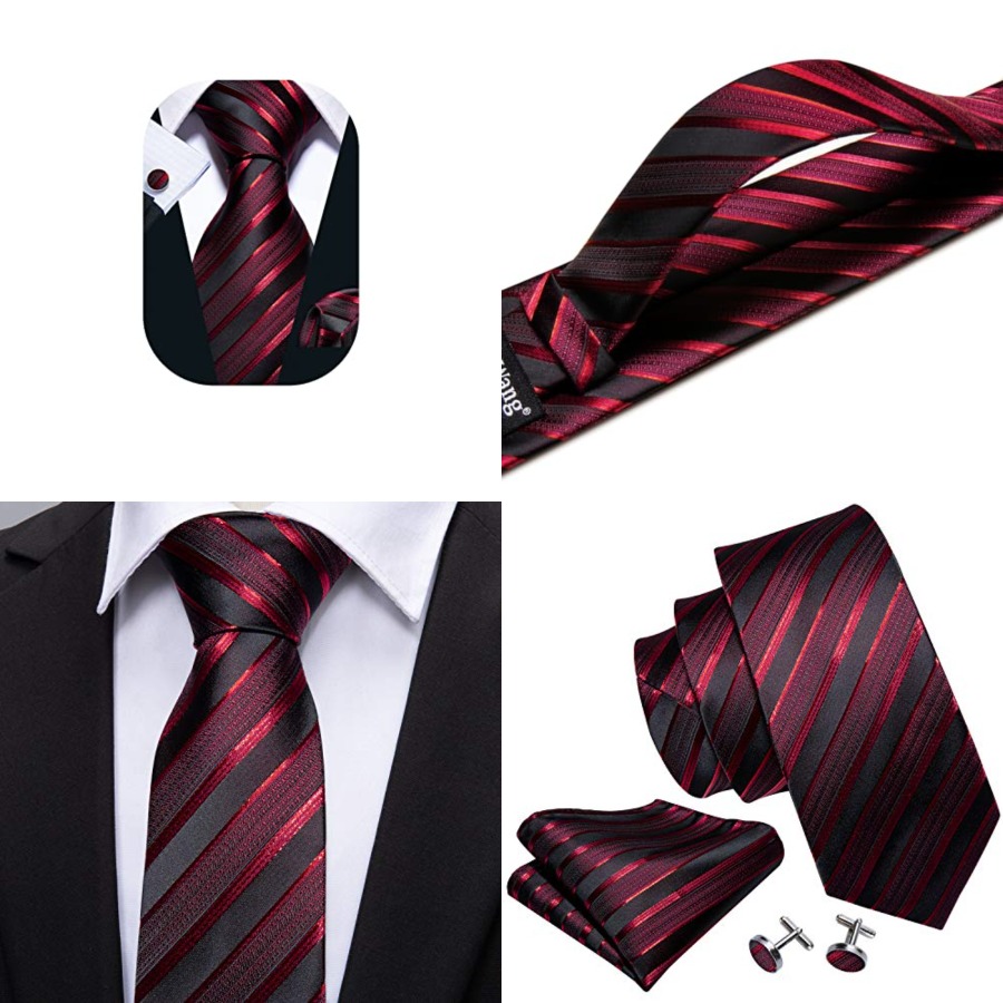 Tie Sets for Men Silk Stripe N - Silk Tie Striped のレビューと価格