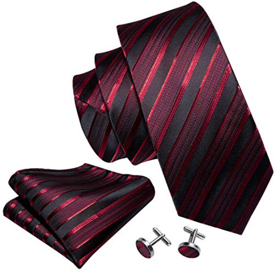Tie Sets for Men Silk Stripe N - Silk Tie Striped のレビューと価格