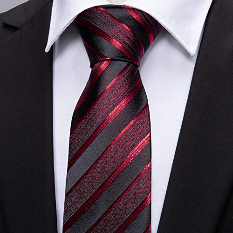 Tie Sets for Men Silk Stripe N - Silk Tie Striped のレビューと価格