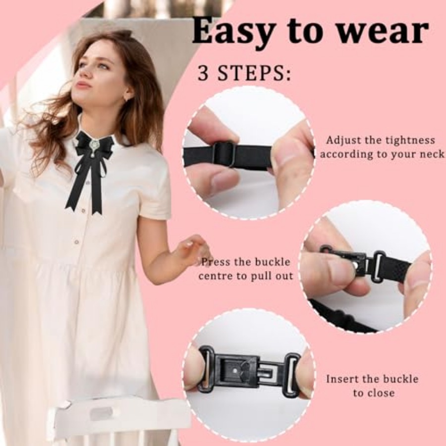 LJBFNN Bow Tie For Women, Pre- - Bow Tie Pre Tied のレビューと価格
