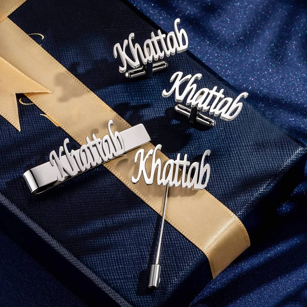 Personalized Cufflinks/Lapel P - Tie Bar Set Gift のレビューと価格