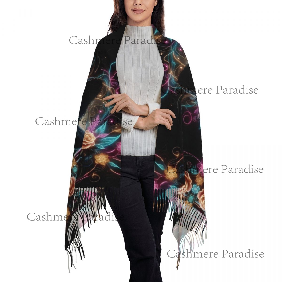 Mexico Skull Woman Vintage Sty - Pashmina Wrap Large のレビューと価格