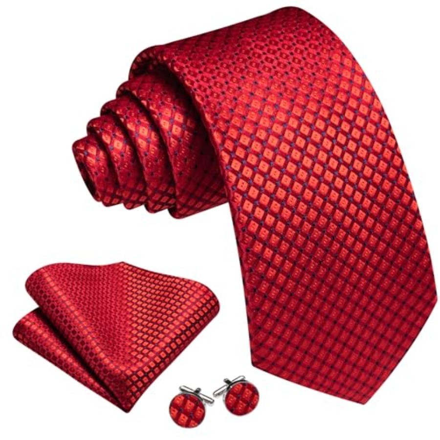 Men Plaid/Striped Ties Set Sil - Silk Tie Striped のレビューと価格