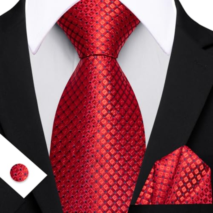 Men Plaid/Striped Ties Set Sil - Silk Tie Striped のレビューと価格