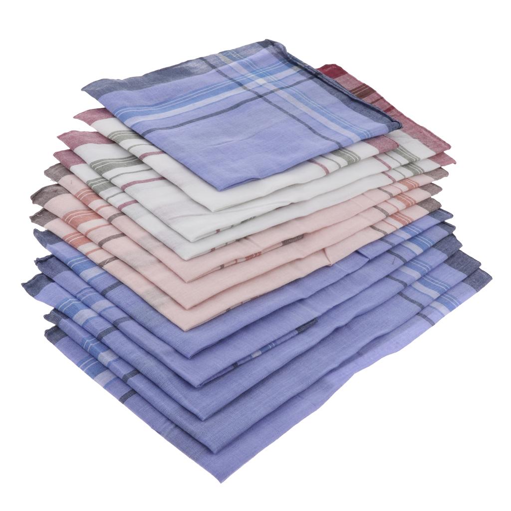 12 Pieces Men Assorted Cotton  - Handkerchief Cotton Men のレビューと価格