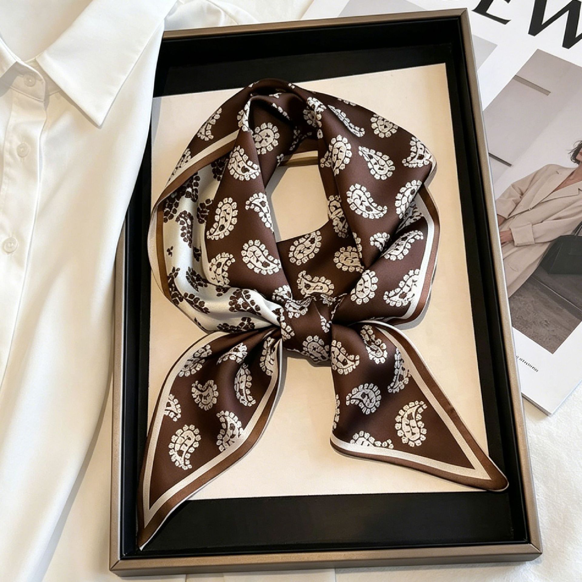 Luxury Long Neckerchief Skinny - Ascot Neck Scarf のレビューと価格