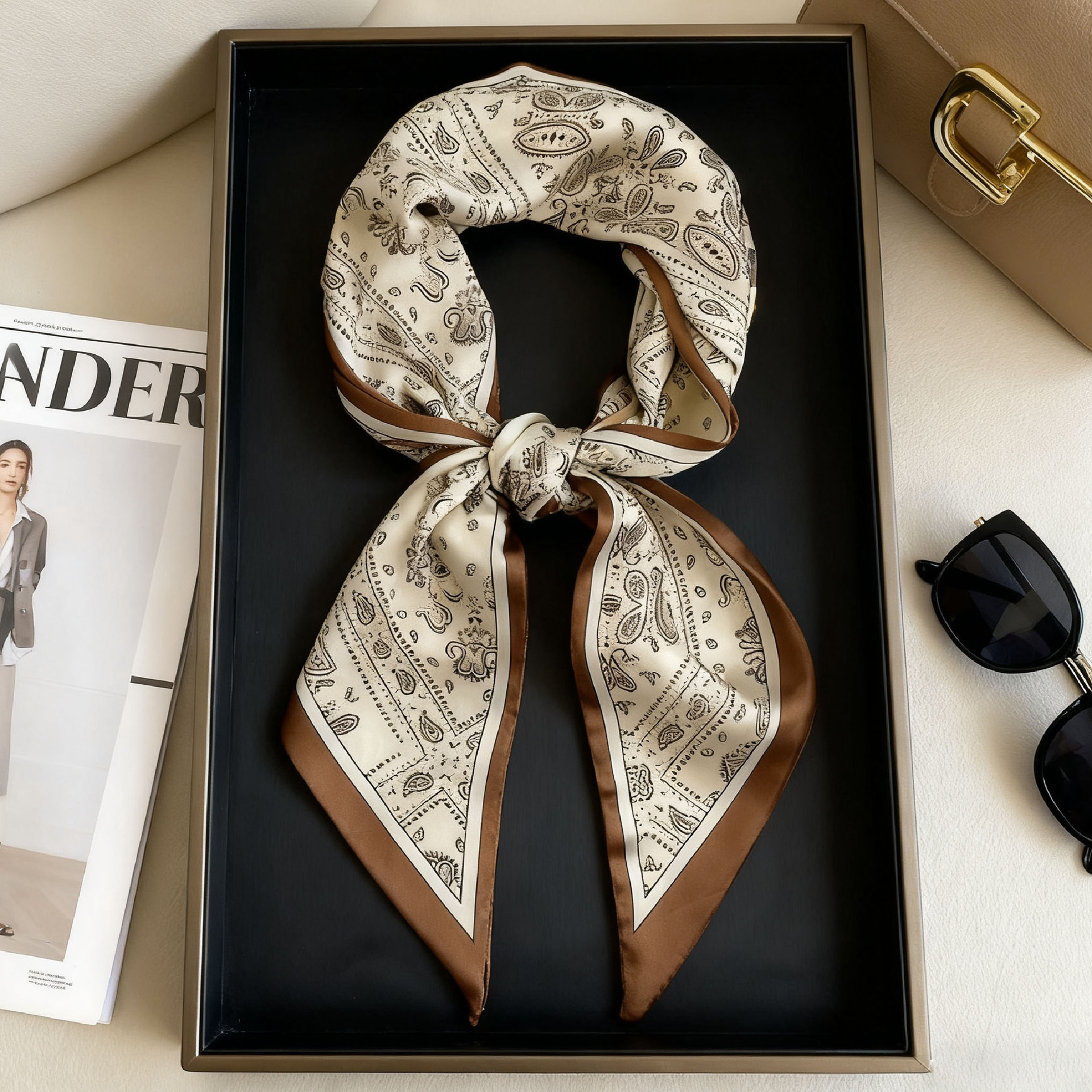 Luxury Long Neckerchief Skinny - Ascot Neck Scarf のレビューと価格