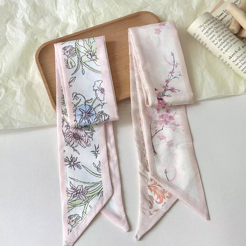 Fashion Women Silk Satin Skinn - Ascot Neck Scarf のレビューと価格