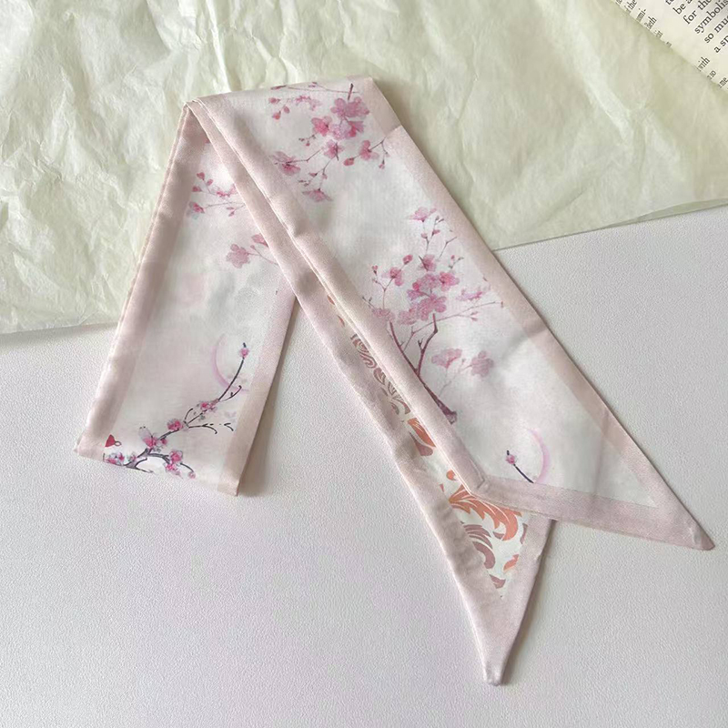 Fashion Women Silk Satin Skinn - Ascot Neck Scarf のレビューと価格