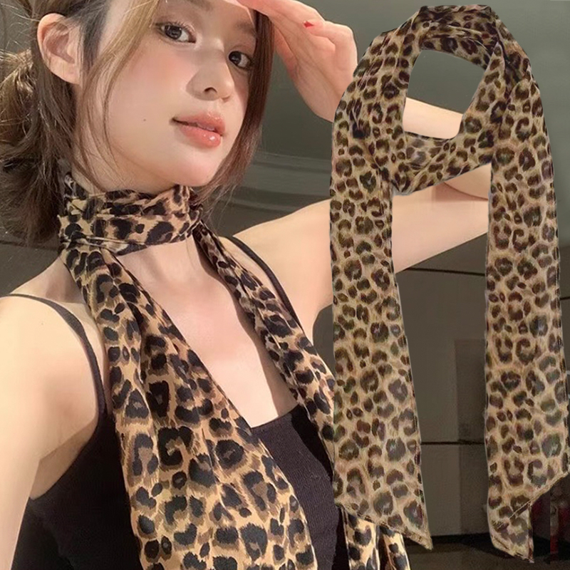Leopard Print Scarf Retro Polk - Silk Tie Striped のレビューと価格