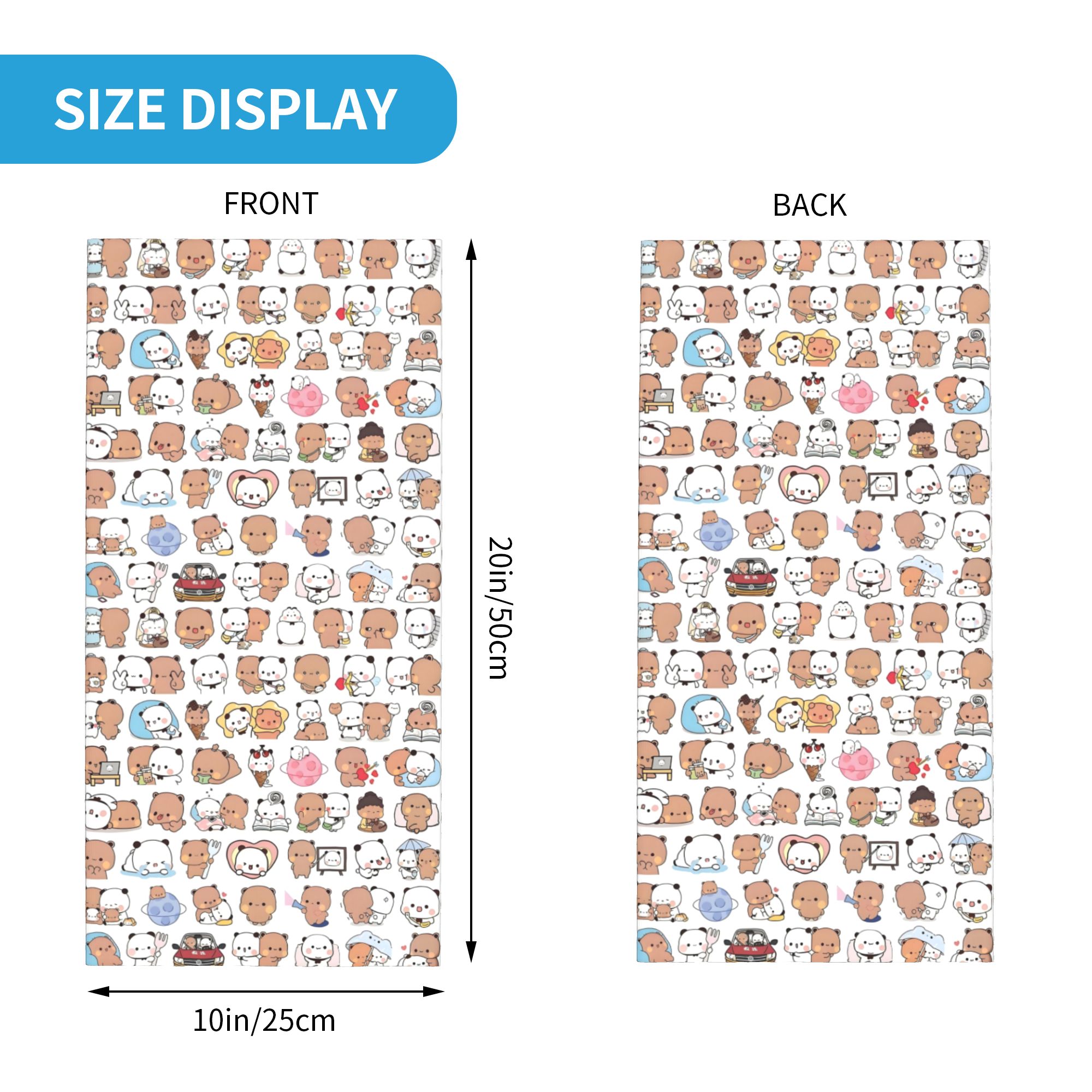 Custom Bear Cartoon Peach And  - Neck Warmer Tube のレビューと価格