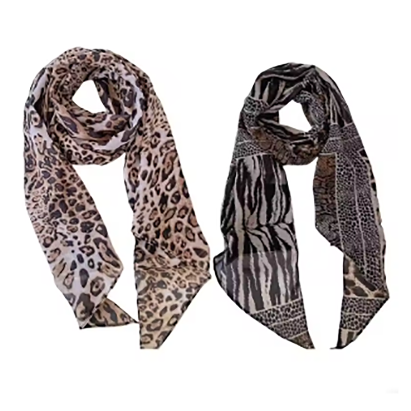 Leopard Small Long Silk Scarf  - Silk Tie Striped のレビューと価格