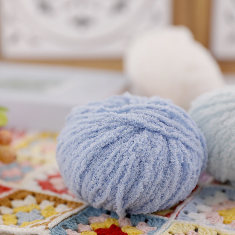 50g Short Plush Yarn 70m, DIY  - Woven Scarf Blanket のレビューと価格
