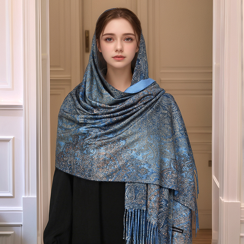 Luxury Paisley Pashmina Shawl  - Woven Scarf Blanket のレビューと価格