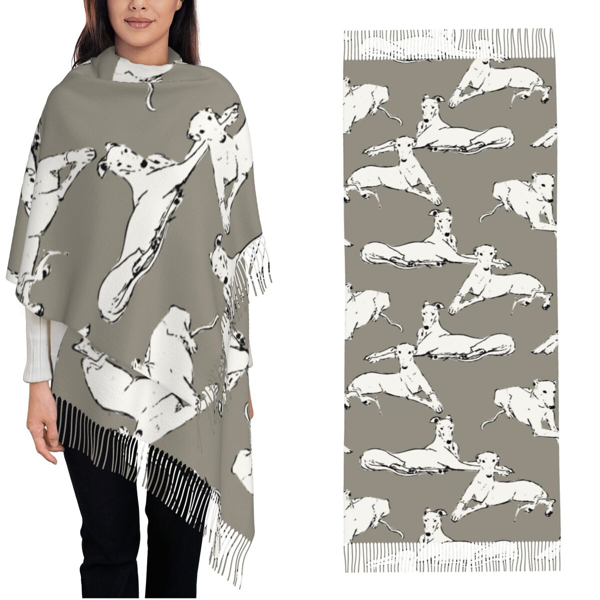 Relaxing Greyhound Whippet Sca - Pashmina Wrap Large のレビューと価格