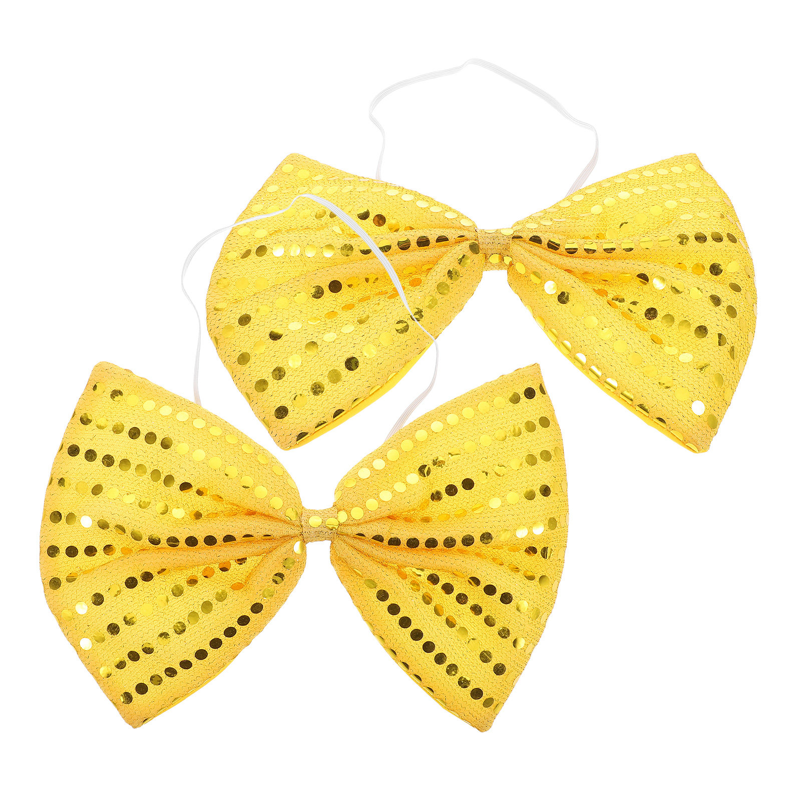 2Pcs Large Gold Sequin Bow Tie - Bow Tie Pre Tied のレビューと価格