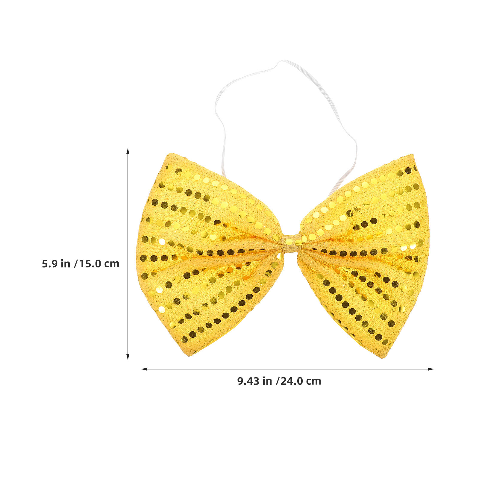 2Pcs Large Gold Sequin Bow Tie - Bow Tie Pre Tied のレビューと価格