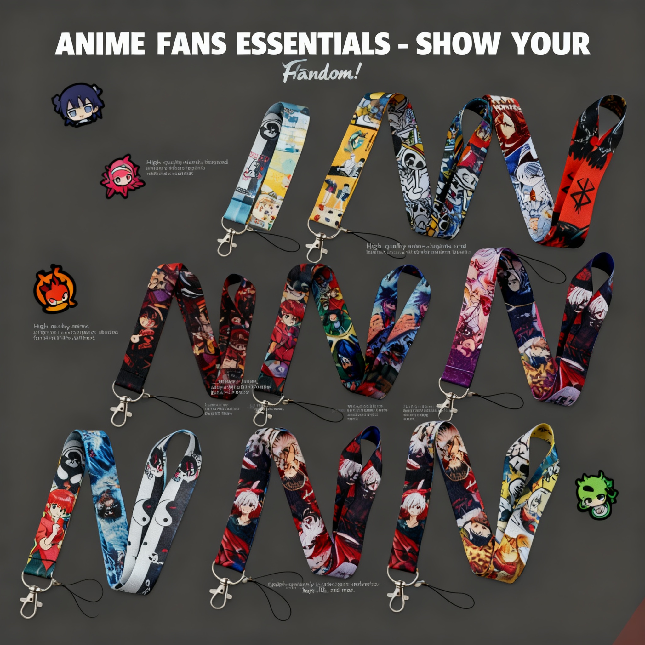 Anime Lanyard Neck Strap For I - Lanyard Badge Holder のレビューと価格