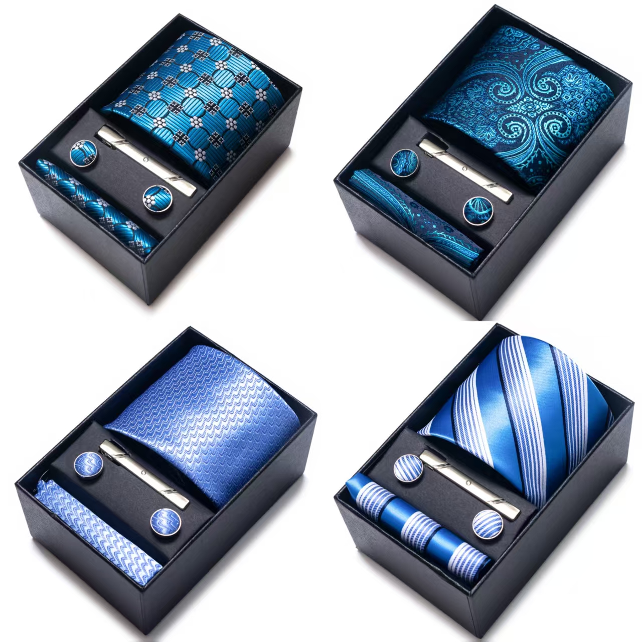Bright Color Paisley Men's Tie - Pocket Square Set のレビューと価格