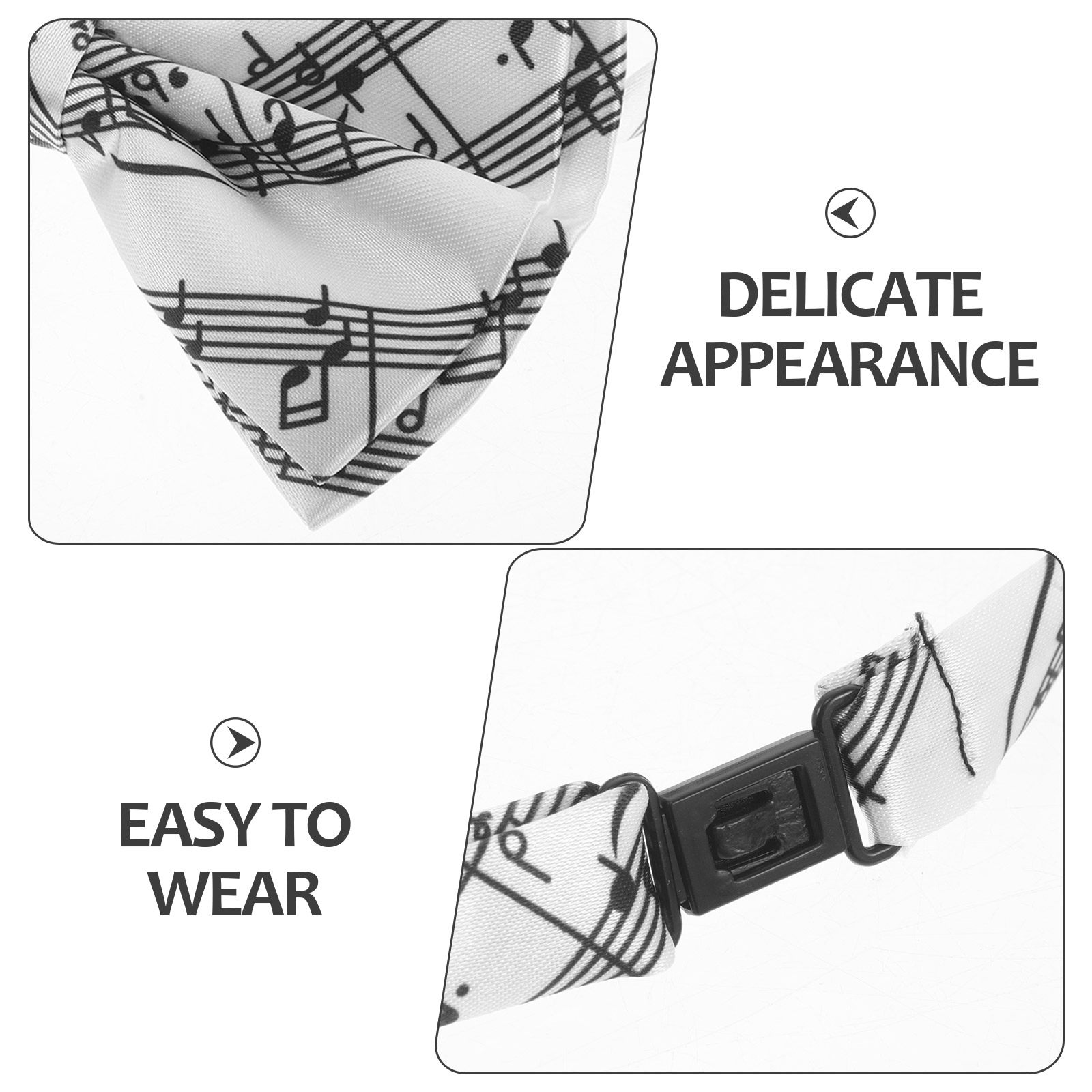 3Pcs Music Bow Tie Set Piano K - Bow Tie Pre Tied のレビューと価格