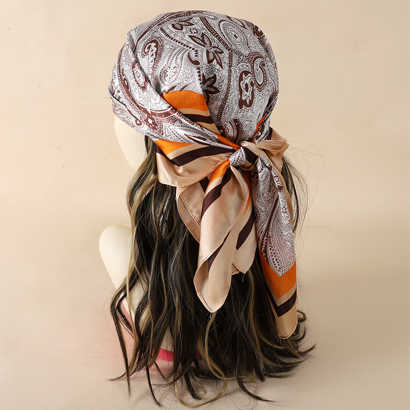 Luxury Women Silk Square Scarf - Face Scarf Mask のレビューと価格