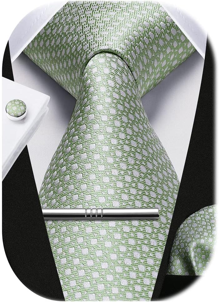 Classic Checkered Tie Set with - Pocket Square Set のレビューと価格