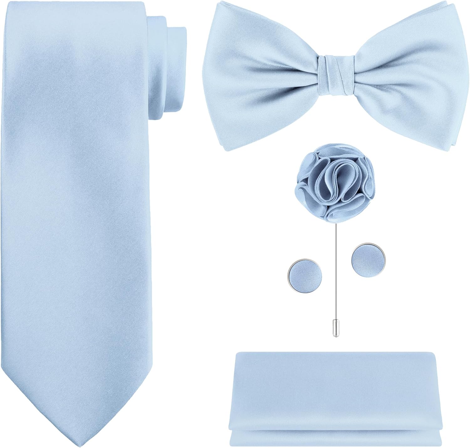 5-Piece Tie Set in White or Bl - Pocket Square Set のレビューと価格
