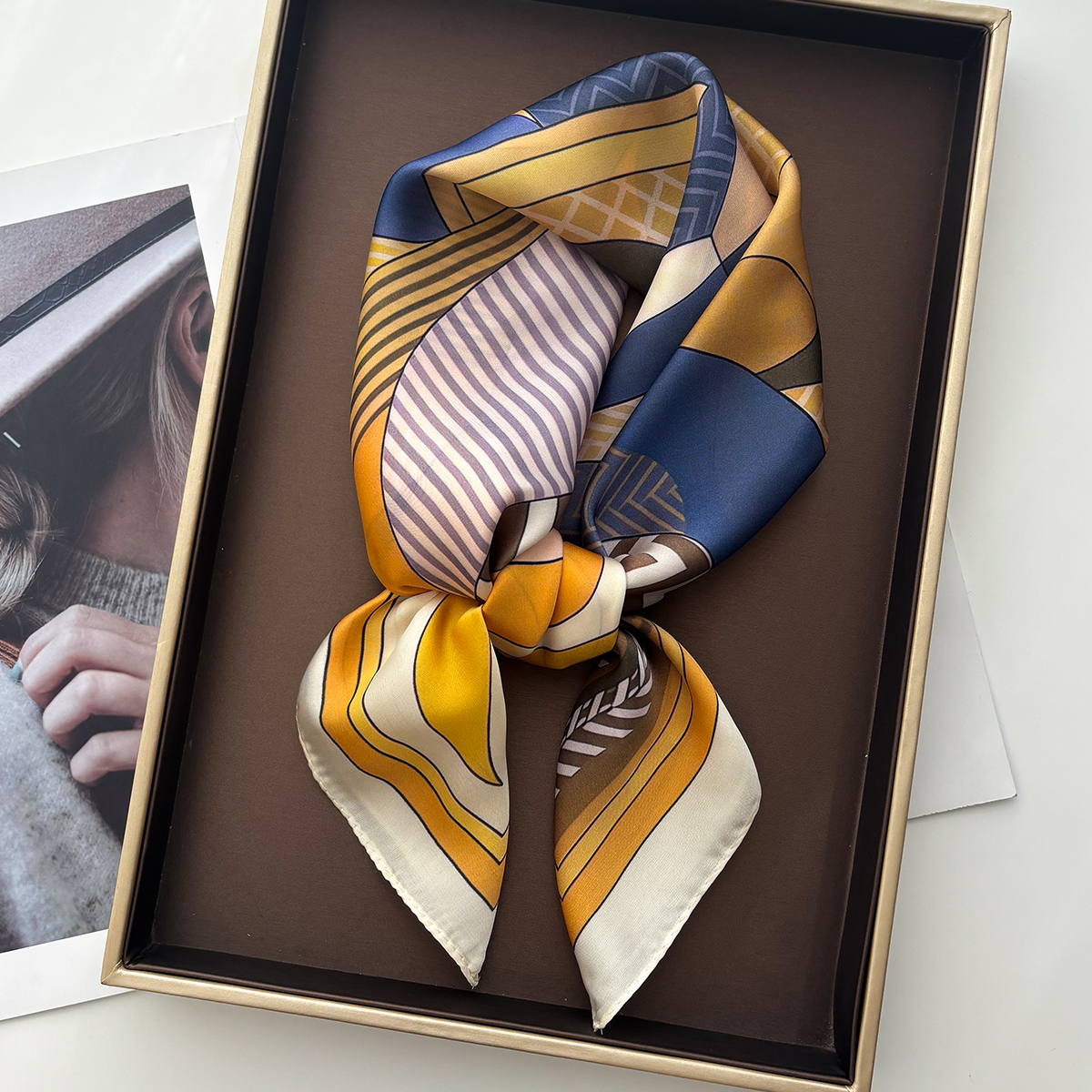 Luxury Square Scarf For Women  - Scarf Silk Square のレビューと価格